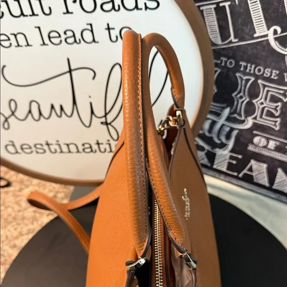 Kate Spade Brown Leather Shoulder Bag EUC - Picture 3 of 9